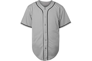 Phoneutrix Blank Plain Hip Hop Hipster Baseball Jersey Button Down Shirts Sports Uniforms Men Women Jersey