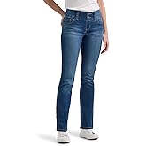 Riders by Lee Indigo Women's Pull On Waist Smoother Straight Leg Jean