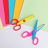 Asdirne Kids Scissors Craft Set of 6 Serrated Zig Zag Assorted Colors view 5