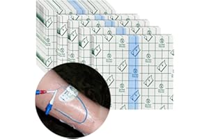 DIABELT 50 Pieces Waterproof Shower Cover Shields Chest Chemo Port PD Catheter Protector Peritoneal Dialysis Accessories Peg Feeding Tube Supplies Water Barrier Women Men (6 x 6 Inch)