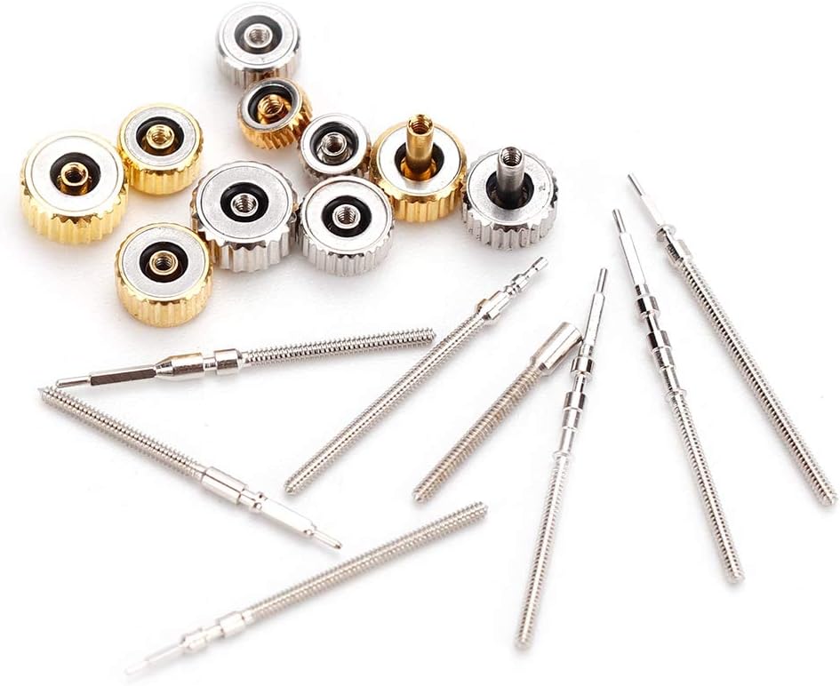 Watch Crown, Stainless Steel Watch Crown Spring Bar Set Watch Repairing Tool Accessory: Home & Kitchen