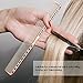 2Pcs Salon Hair Comb with Scale Professional Barber Hairdressing Steel Comb Metal Hair Cutting Comb (Rose gold)