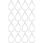 uxcell 32 Pcs Open Bezel, Teardrop Resin Bezels Pendants Open Back Bezels Metal Hollow Frame Charm for DIY Resin Crafts Earrings Jewelry Making, Silver