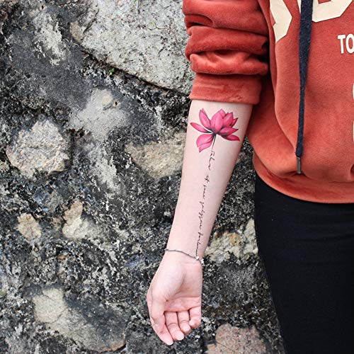 Yesallwas 8 Sheet cute Temporary Tattoo Sticker Fake Tattoos for Women Girls Models,Waterproof Long Lasting Body Art Makeup Sexy Tattoos-Flowers,rose,lotus,Mermaid,dreamcatcher,butterfly (A)