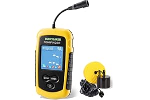 LUCKYLAKER Kayak Handheld Fish Finder Fishing Boat Depth Fishing Finder Display Sonar Fish Finder Portable LCD Boat Canoe