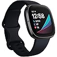 Fitbit Sense Health & Fitness Smartwatch W/GPS, Bluetooth Call/Text, Heart Rate SpO2, ECG, Skin Temperature & Stress Sensing (S & L Bands, 90 Day Premium Included) International Version (Graphite)
