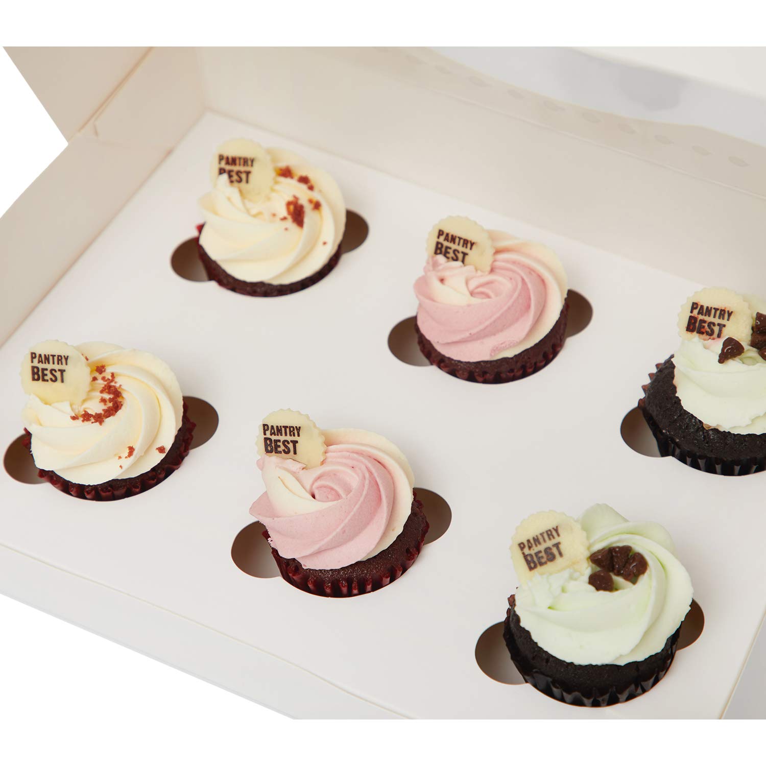Yotruth White Mini Cupcake boxes 6 Slot 10\