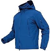 MAGCOMSEN Men's Tactical Jacket Winter Snow Ski Jacket Water Resistant Softshell Fleece Lined Winter Coats Multi-Pockets