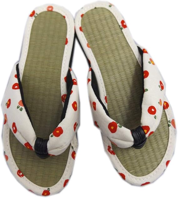 Amazon サンダル 草履 本畳 たたみ 子供用 キッズ 女の子 18 19 5 21 オフホワイト白色地椿 浴衣 着物 浴衣 通販