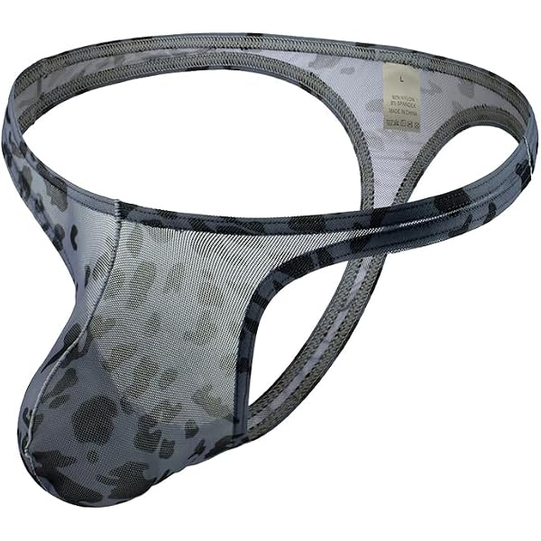 Men's Striped Mesh Thong - See-Through Micro Bikini String, Sizes M/L/XL, Lightweight & Stretchy