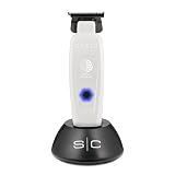 Stylecraft Saber Professional Full Metal Body Digital Brushless Motor Cordless Hair Trimmer (White)