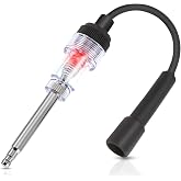 Frienda Inline Spark Plug Tester for Engine, Straight Boot Tester, 1 Piece | Light Feedback, Plated Shaft Resists Rust, Internal External Engine Quick Checker, Fits Car, Lawnmower, Armature, Motorcycle