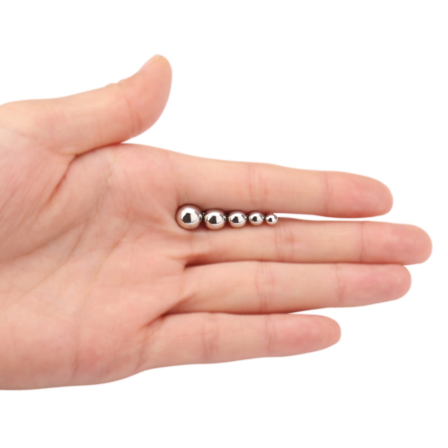 UHIBROS Hypoallergenic Studs Earrings 316L Surgical Stainless Steel Round Ball Earring 5 Pairs Assorted Sizes(4mm-8mm)