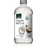Natural Force Organic MCT Oil – Pure Glass Bottle – Made from 100% Virgin Coconut Oil + Certified Keto, Paleo, Kosher, Vegan & Non-GMO – Lab Tested for Quality and Purity - 16 Ounce