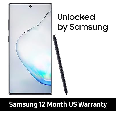 Samsung Galaxy Note 10+ Factory Unlocked Cell Phone with 256 GB , Aura Black/ Note10