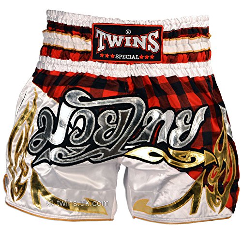 Twins special Red Tartan Muay Thai Boxing Shorts - TWS-851