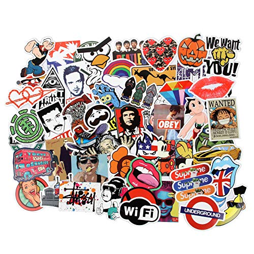 9 Series Stickers 100 pcs/Pack Stickers Variety Vinyl Car Sticker Motorcycle Bicycle Luggage Decal Graffiti Patches Skateboard Stickers for Laptop Stickers for Kid and Adult (B)