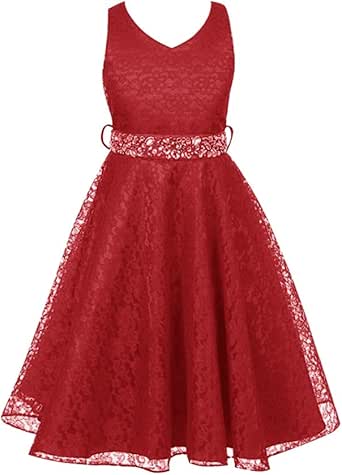 Free Fisher - Niñas Vestidos de Princesa Boda Fiesta Vestidos Elegantes