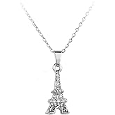 MiniJewelry Eiffel Tower Necklace for Women Travel Paris Pendant friendship Mom Birthday Christmas