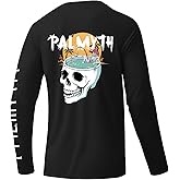 Palmyth Mens Fishing Shirts Sun Protection T-Shirts UV UPF 50+ Long Sleeve Rash Guard Tee