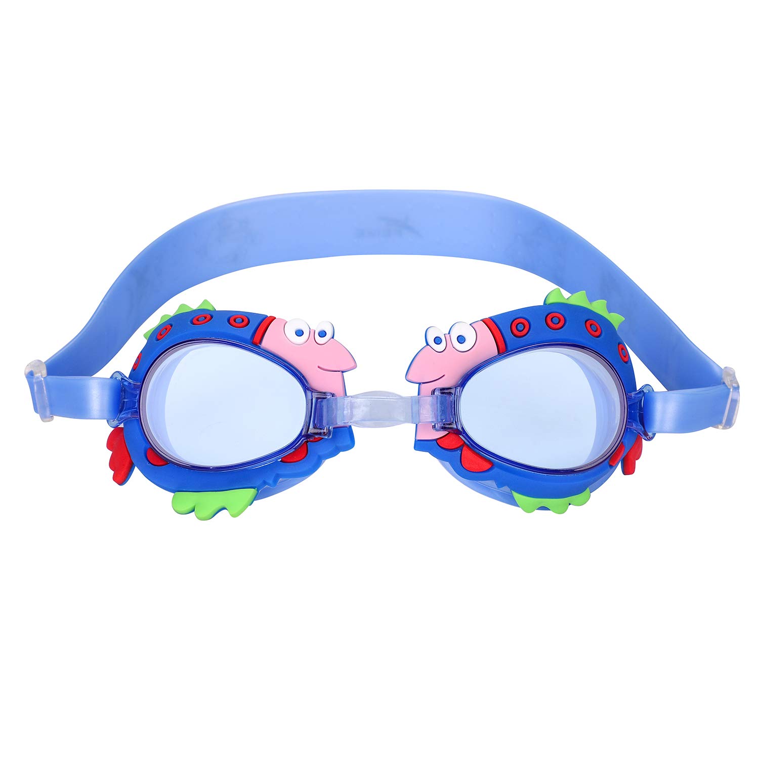 Kids Swimming Goggles Anti-fog UV Protection Swim Goggles Children No Leaking Silicone Gasket Swimming Goggles with Adjustable Extendable Nose Bridge Swim Goggles Mask for Boys Girls 3-10 Years