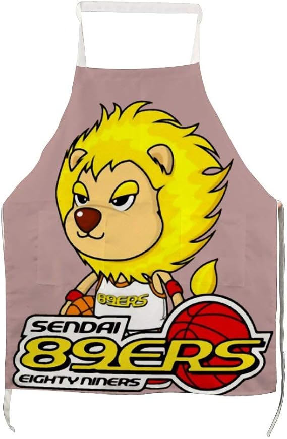 Amazon Co Jp バスケ 仙台ers ティナ マスコット ライオン 首掛け エプロン 透けない ホコリが付きにくい 汚れにくい シワになりにくい シンプル おしゃれ かわいい 料理キッチン防水防汚な 快適しわ防止耐久性 服 ファッション小物