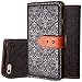 iphone 8 Plus Case Wallet,iphone 7 Plus Wallet Case for Women,Auker Vintage Mural Folio Flip Leather Fold Stand Shockproof Body Protective Buckle Purse Case with 3 Card Holder/Cash Pocket Black