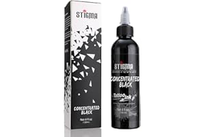 STIGMA Tattoo Ink Black 4 OZ 120ml Lining, USA Standard Tattoo Pigment Concentrated Color Evenly Vibrant and Bright