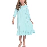 Ekouaer Girls Nightgowns Toddler Pajamas Dress Sleep Nightshirts Princess Soft Sleepwear for Kids
