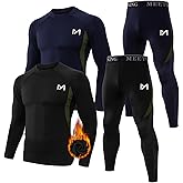 MEETYOO Thermal Underwear for Men,Men's Base Layer,2 Sets Long Johns Lined with Hunting Gear