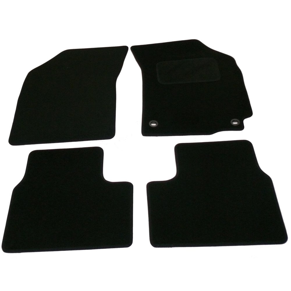 Sakura Mat Set Volkswagen Sharan Carpet with Carpet Heelpad 2010 Onwards - Black