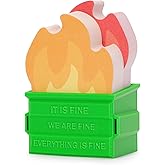 Dalycro Dumpster Fire Sticky Notes Set, 350 Sheets Funny Sticky Post It Notes for Work and Office, Dumpster Fire Desk Accessories for Coworkers Boss Gift Christmas Birthdays (Garbage Can Set)
