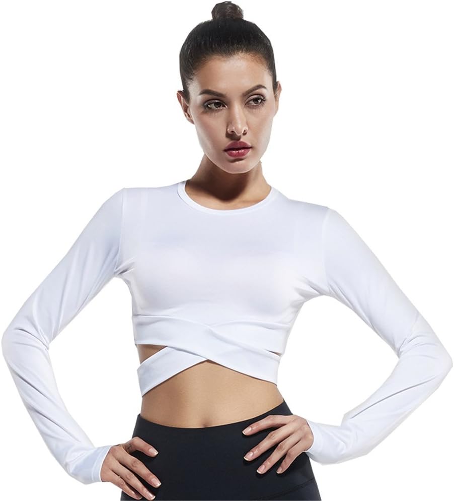 Fanceey Women Fitness Exercise Yoga Shirt Sports Running Beauty Crop Top Sportswear