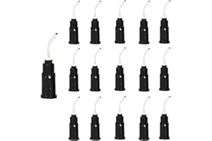 100Pcs Blunt Tip Needle, Bent Blunt Dispensing, Disposable Dental Irrigation Fluid Needle Tips for Oil or Glue Applicator (19