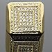 Mens 14K Gold Tone Hip Hop Iced Out Cz 4 Rings Bundle Type A Available Size 7 8 9 10 11 12