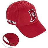 Desert Cactus Indiana University Baseball Hat Hoosiers Bloomington Brimmed Embroidered Hats Cap Adjustable Cloth Strap Adult (Style H1) Red