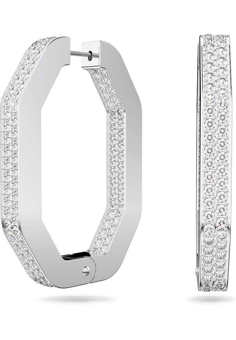 Swarovski Earrings DEXTERA:PE Hoop Oct L/Cry/RHS 5639099 Brand, one size, Non-precious metals, No Gemstone