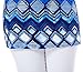 Chicwe Women's Notched Round Neck 3/4 Sleeves Printed Plus Size Tunic Top US12-28