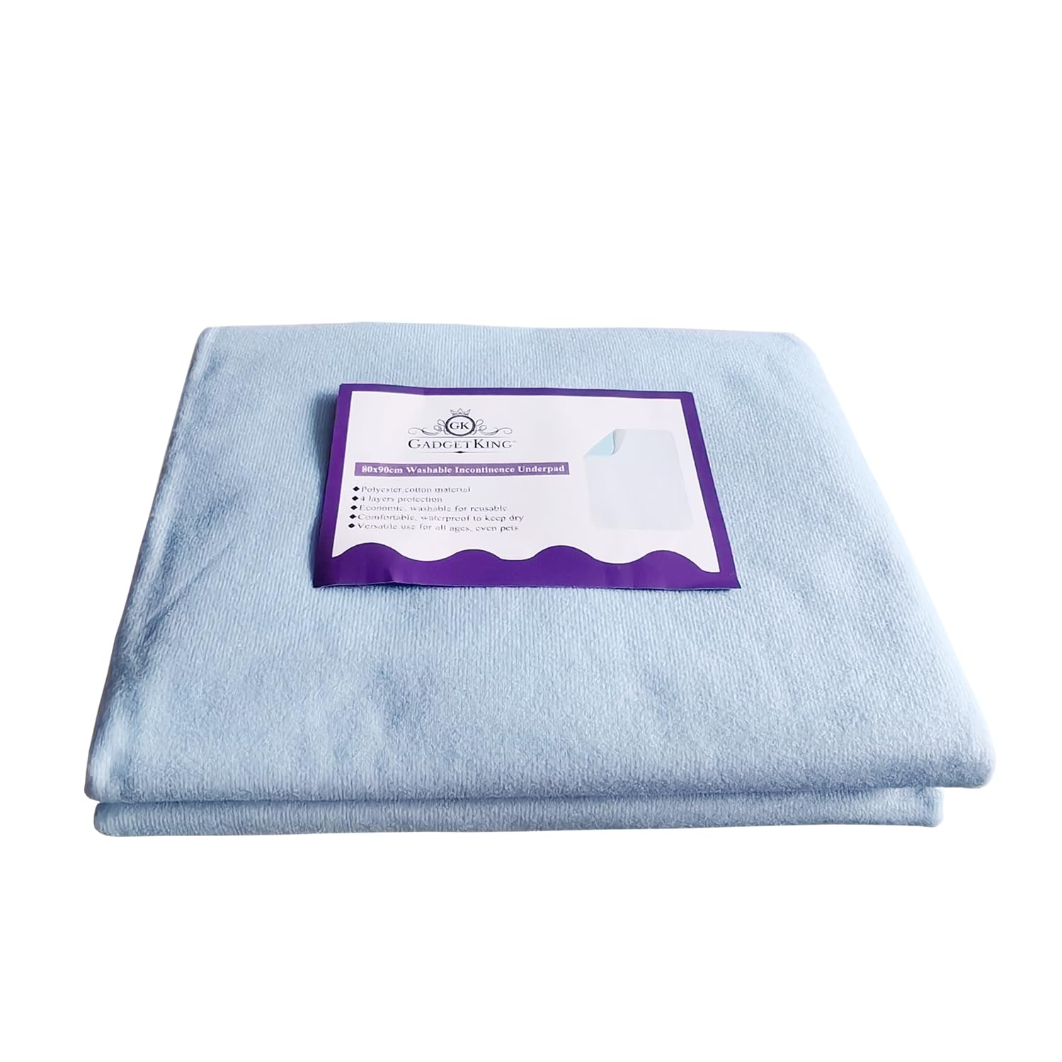 Washable Incontinence Bed Wetting Pad Waterproof Mattress Protector Reusable Mat Sheet Underpads Sheet Bedding Protection Without Tucks Cot Baby Changing Adult Chair Sofa Couch (Single Bed - 80x 90cm)