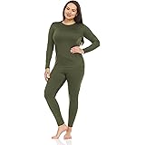 Thermajane Long Johns Thermal Underwear for Women Fleece Lined Base Layer Pajama Set Cold Weather