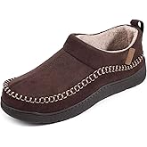 Zigzagger Men's Moccasin Slippers Memory Foam House Shoes, Ankle Toasty Indoor and Outdoor Warm Loafer Slippers