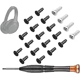 SOULWIT Replacement Headband Pad Screws for Sony WH-1000XM4 (WH1000XM4) Headphones, Repair Part for Side Cover Slider and End Caps - 16Pcs Black+4Pcs Silver