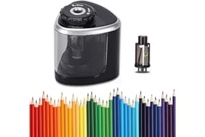 MINGNOR Pencil Sharpeners Battery Powered Automatic- Electric Pencil Sharpener Handheld Heavy Duty for No.2/Colored Pencils(6-8mm), Pencil sharpeners Manual School/Artists/Kids/Classroom/Office/Home