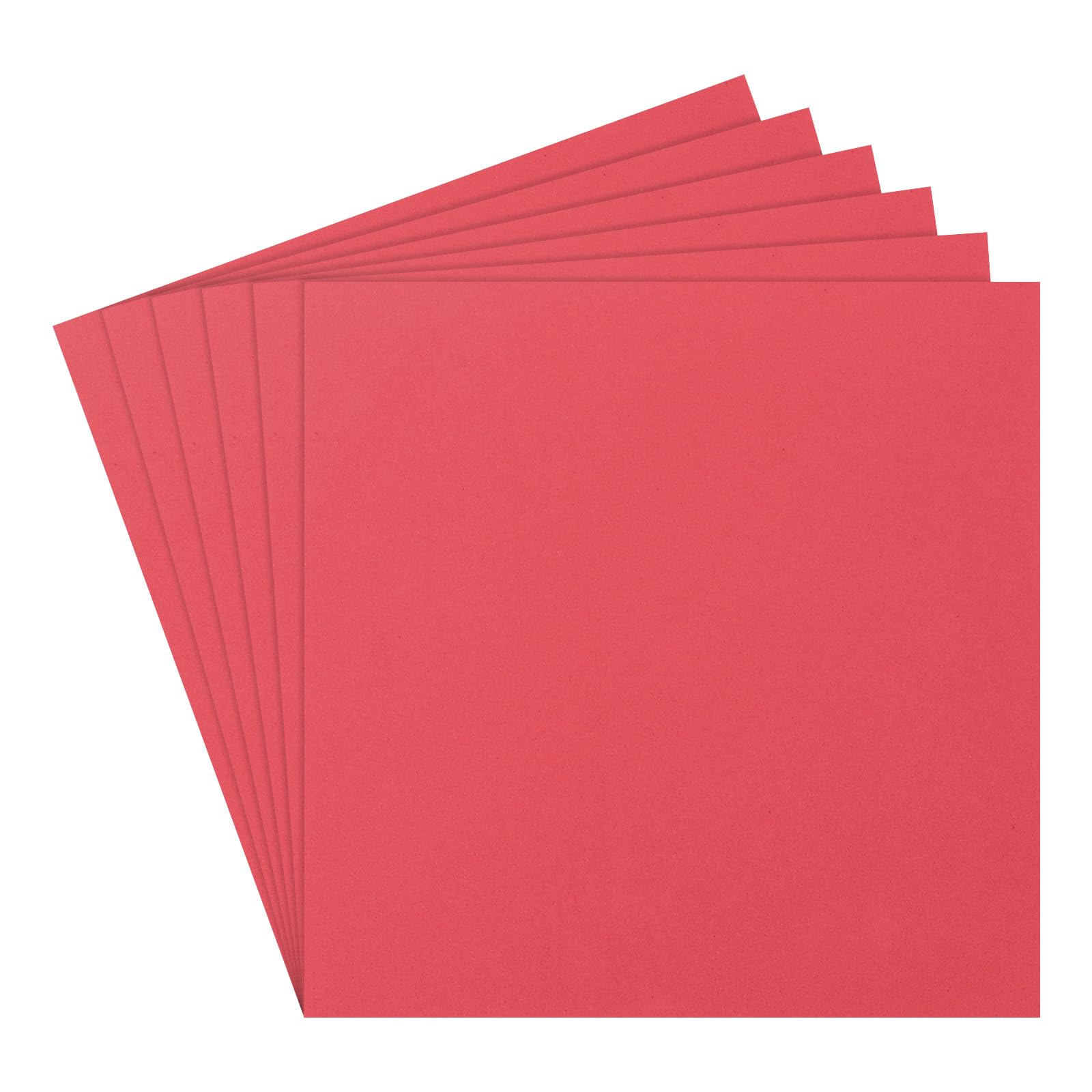 Rebower 6Pcs Foam Sheets Crafts Foam Arts Paper 10 x 10 x 3/8 Inch [for Crafts Project, Scrapbooking, DIY, Party Handicraft, Costumes]-25cm x 25cm x 10mm / Red