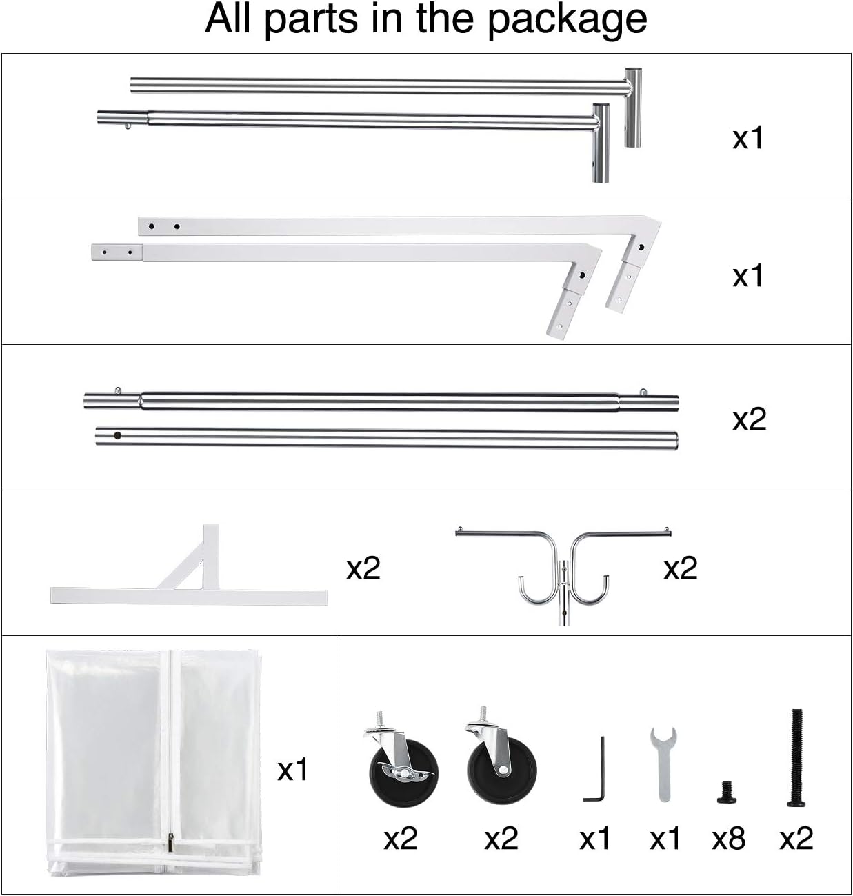 Greenstell Clothes Rail with PVC Cover and Wheels,Industrial Pipe Style ...