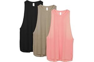 icyzone Women's Racerback High Neck Workout Athletic Yoga Muscle Tank Tops