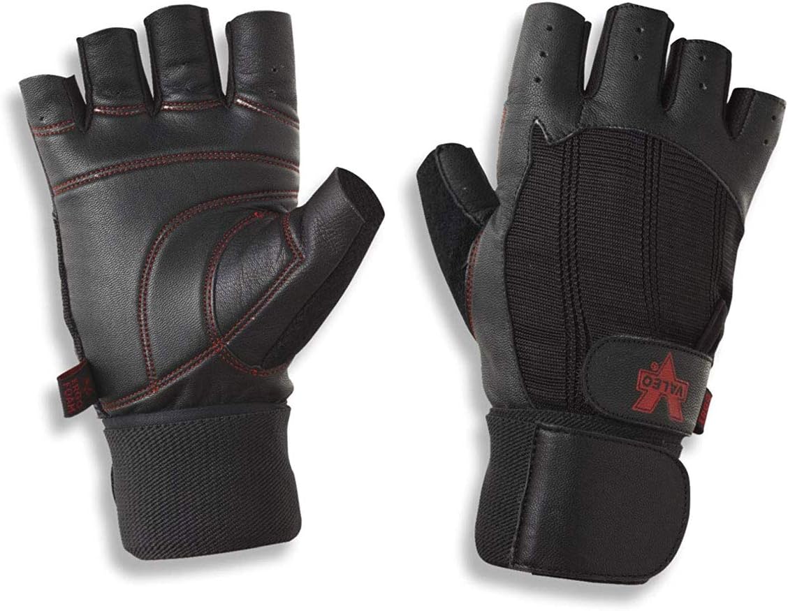 Valeo Wrist Wrap Padded Ocelot Lifting Gloves, Gym Gloves, Workout Gloves, Exercise Gloves for Powerlifting, Cross Training, Rowing for Men & Women