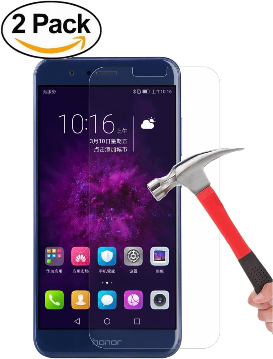 Huawei Honor 8 Pro Screen Protector, Honor V9 Screen Protector,Wellci [ 2 Pack ] Tempered Glass Screen Protector for Huawei Honor V9 /Honor 8 Pro (Ultra Clear)