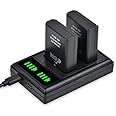 Pickle Power EN-EL14 EN-EL14a Battery and LED Dual Charger for Nikon D3500 D3400 D3300 D3200 D3100 D5600 D5500 D5300 D5200 D5100 DF Coolpix P7000 P7100 P7700 P7800 Camera