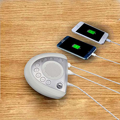 ROCAM White Noise Machine, Sleep Sound Machine with 8 Nature Sounds,Auto-Off Timer,Battery or Adapter Operated